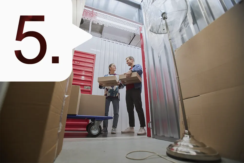 A couple satisfied with secure storage from Portsmouth removals and storage company